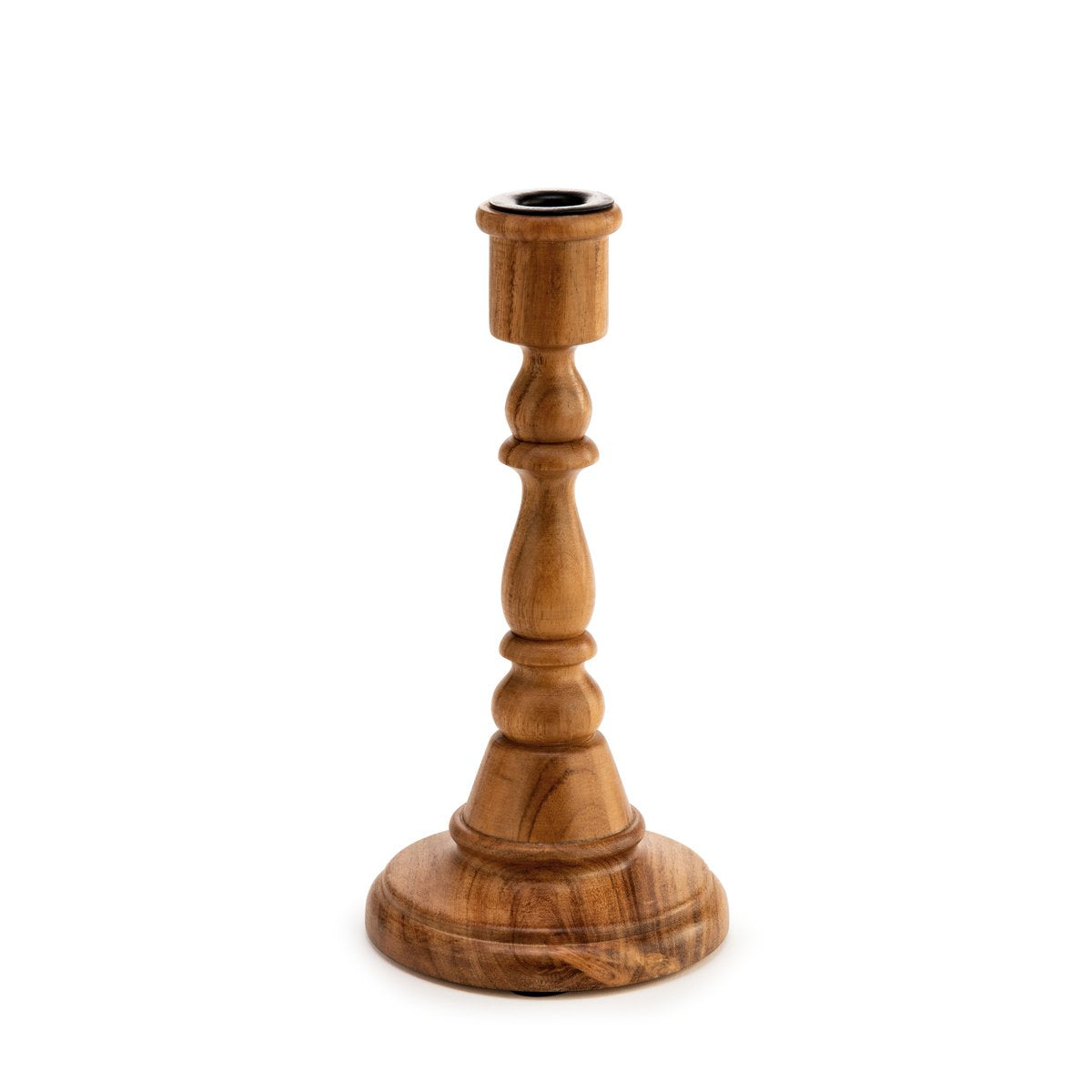 Turned Wood Candle Holder