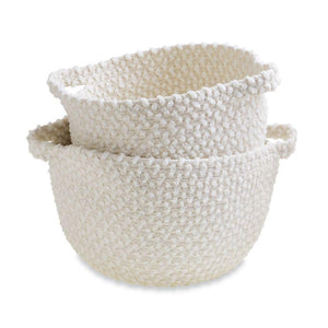 Ivory Chenille Rope Baskets