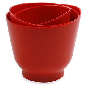 S/3 Red Silicone Bowls