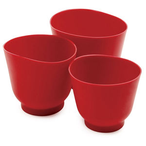 S/3 Red Silicone Bowls