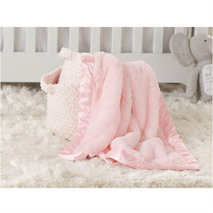 Pink Satin Trim Blanket