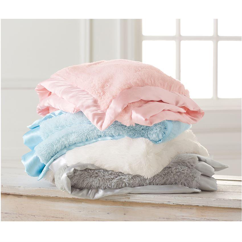 Pink Satin Trim Blanket
