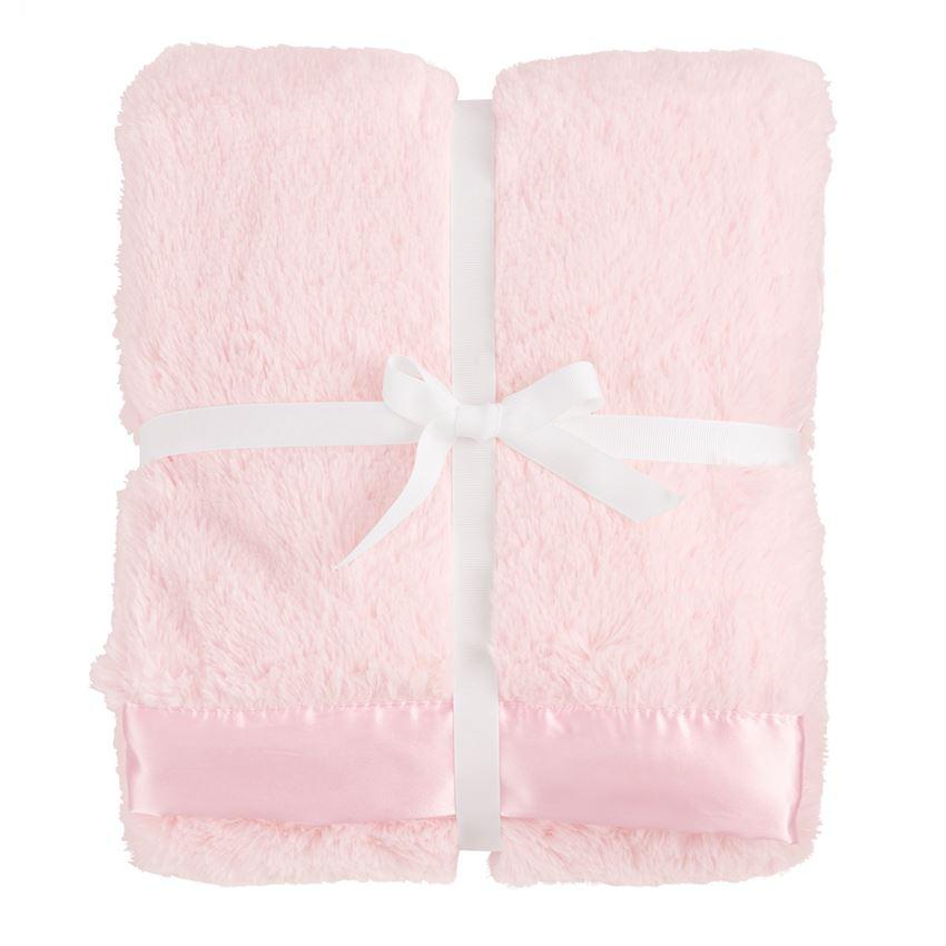 Pink Satin Trim Blanket