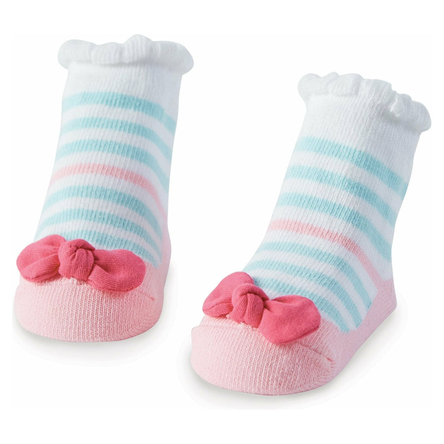 Blue Stripe Bow Socks