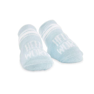 Blue Hello World Socks