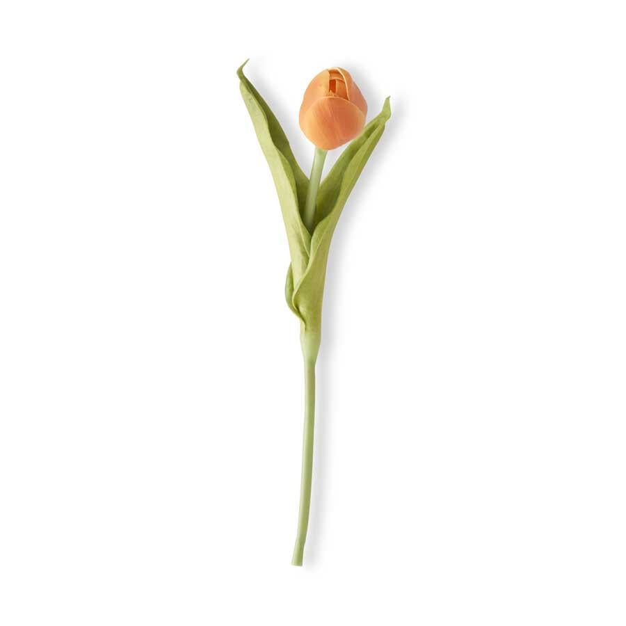 Real Touch Mini Tulip Stem - Orange