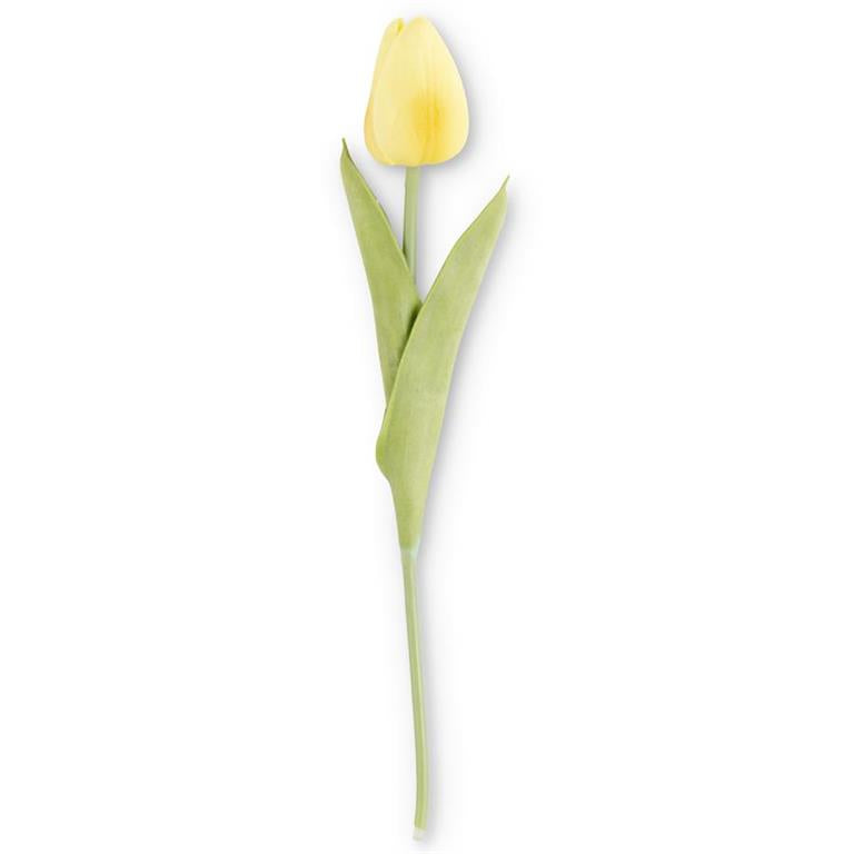 Real Touch Mini Tulip Stem - Light Yellow