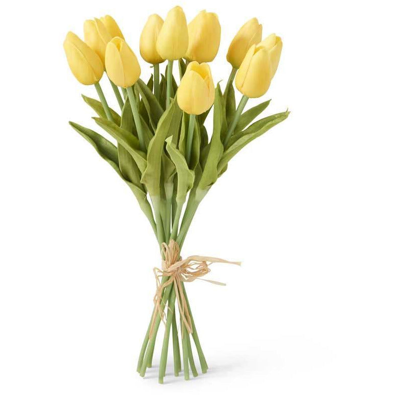 Real Touch Mini Tulip Bouquet - Yellow