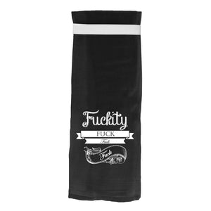 Fuckity Black Color Rush Flour Sack Hang Tight Towel®