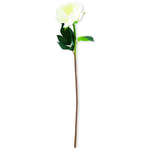 White Real Touch Peony Stem