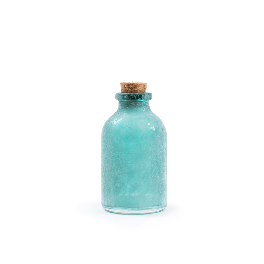 Frosted Green Mini Bottle w/Cork Lid