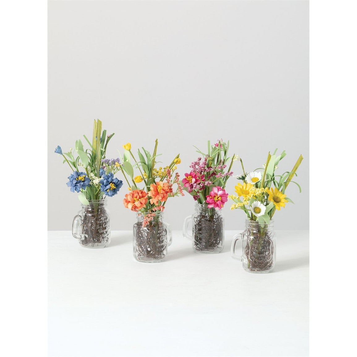 Floral Mason Jar Arrangement