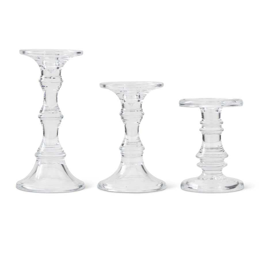 Short Glass Candleholders