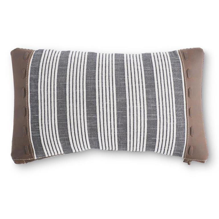 Cotton & Leather Lumbar Pillows