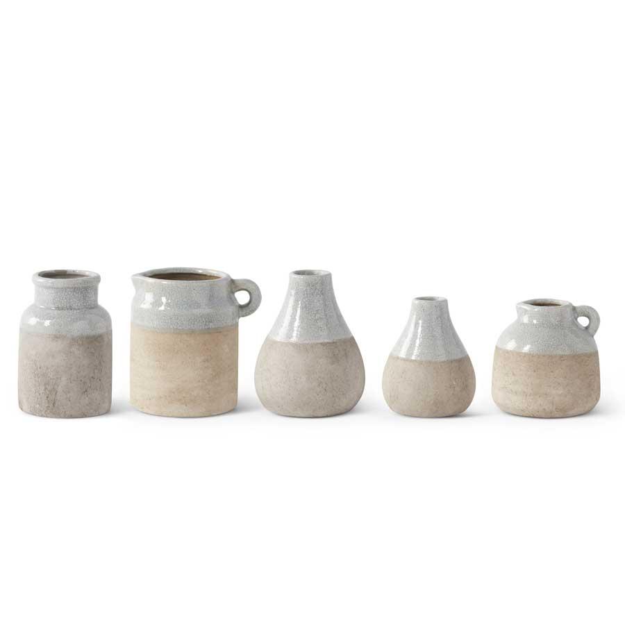 Blue Glazed Top Ceramic Pots