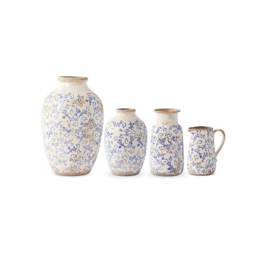 Vintage Blue and White Ceramic Vases