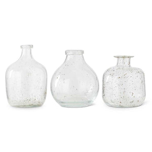 Textured Handblown Glass Bottles