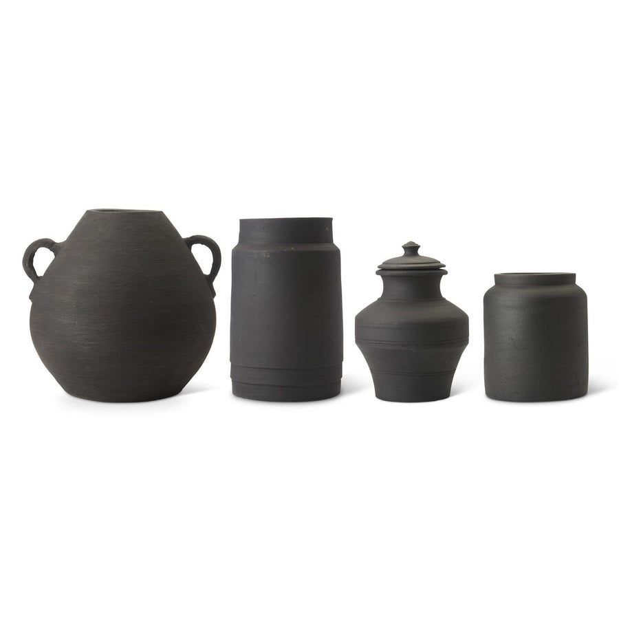 Matte Black Terracotta Pots