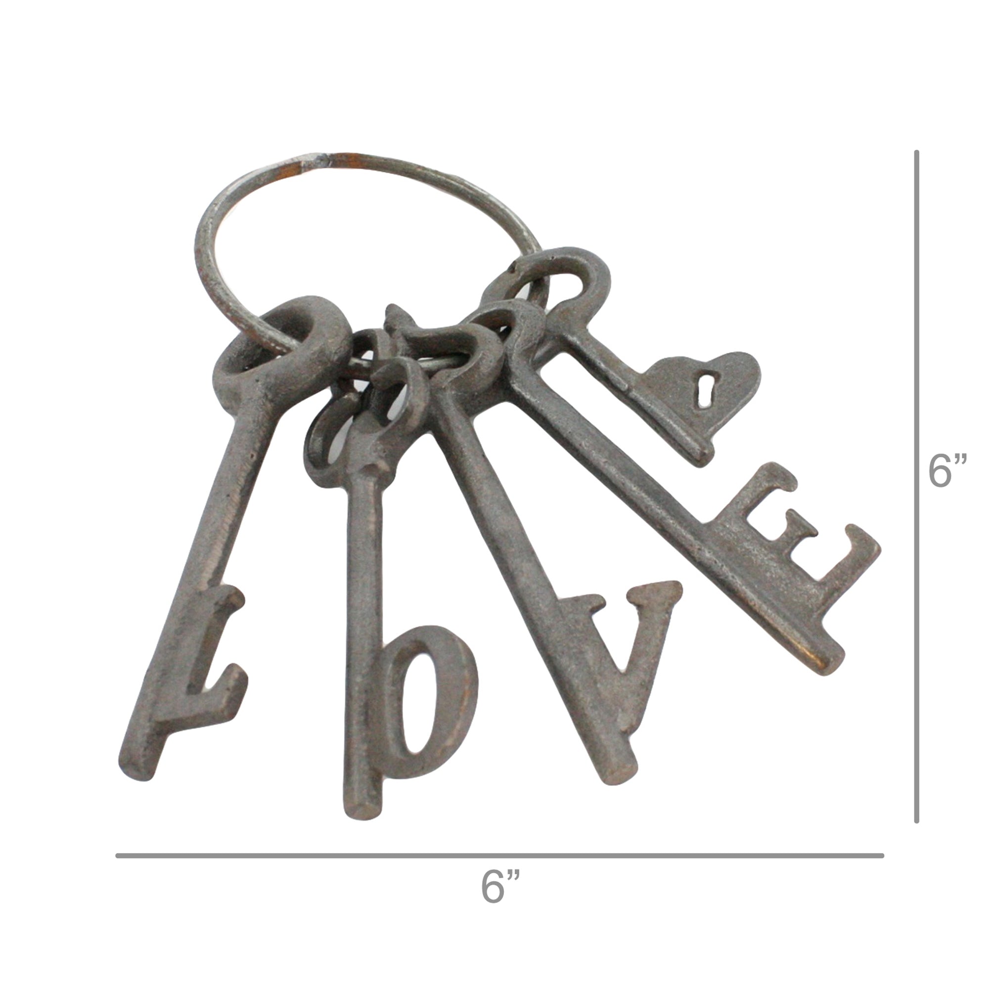 Cast Iron LOVE Keys