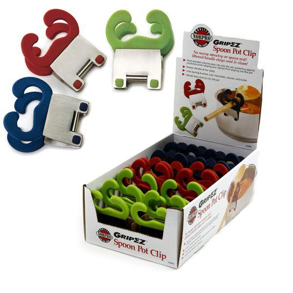 Grip-EZ Spoon Pot Clips - Assorted Colors