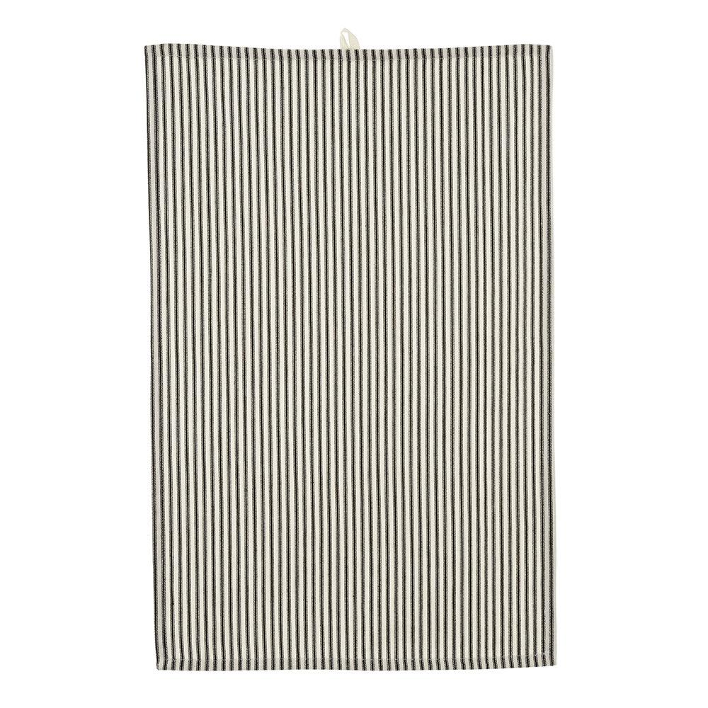 French Black Ticking Tea Towel