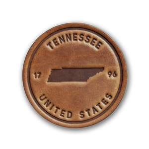Leather Coaster - Tennessee State Silhouette