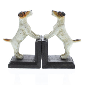 S/2 Jack Russell Cast Iron Bookends
