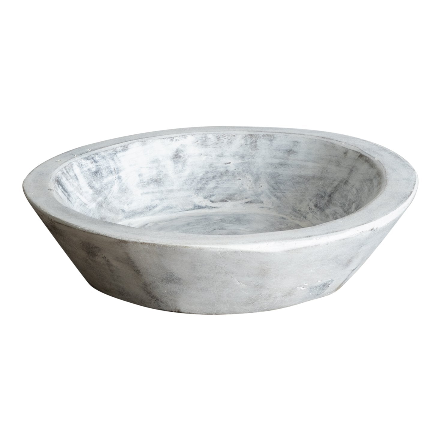 White Wash Found Dough Bowl - Extra Small