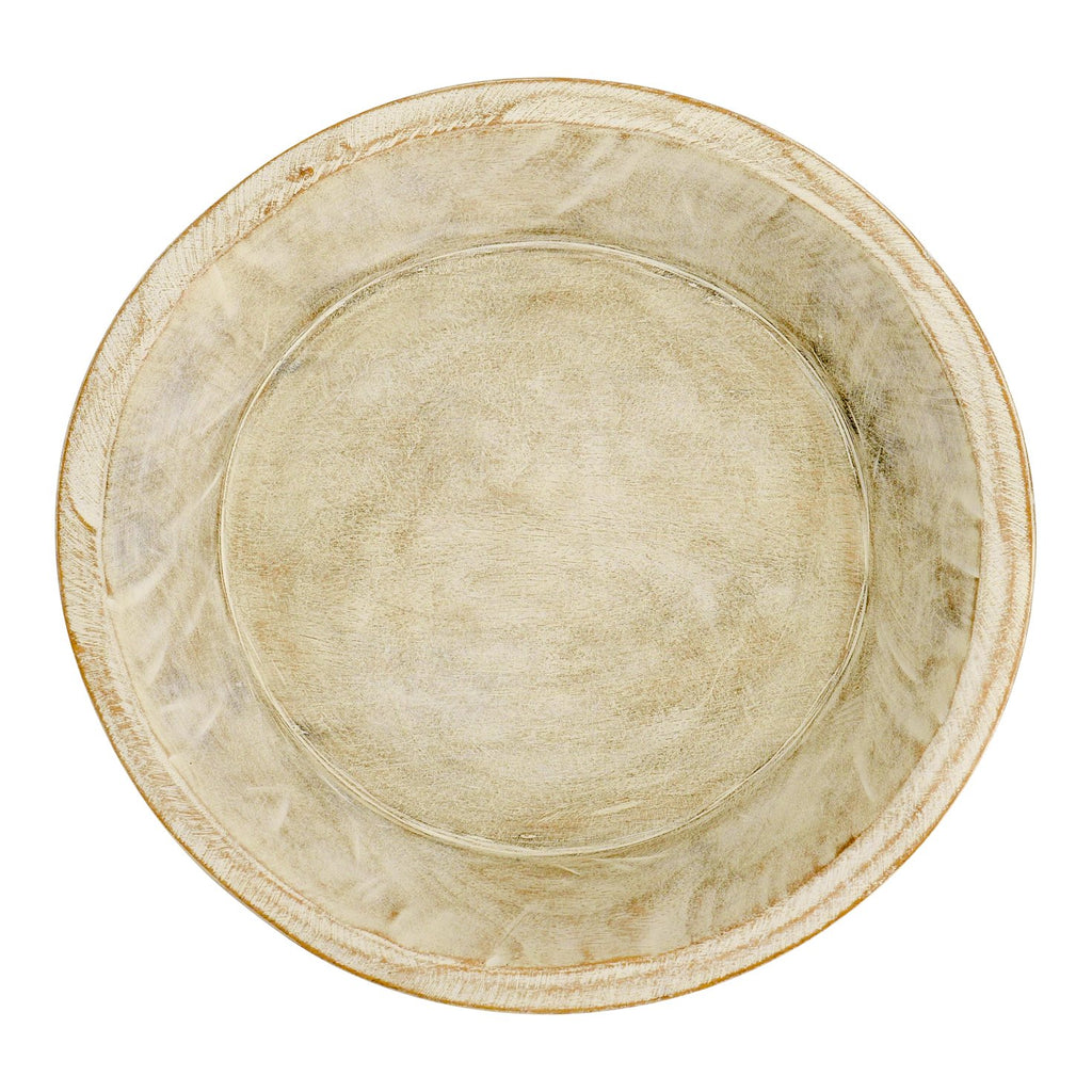 Found Dough Bowl, White Wash Small