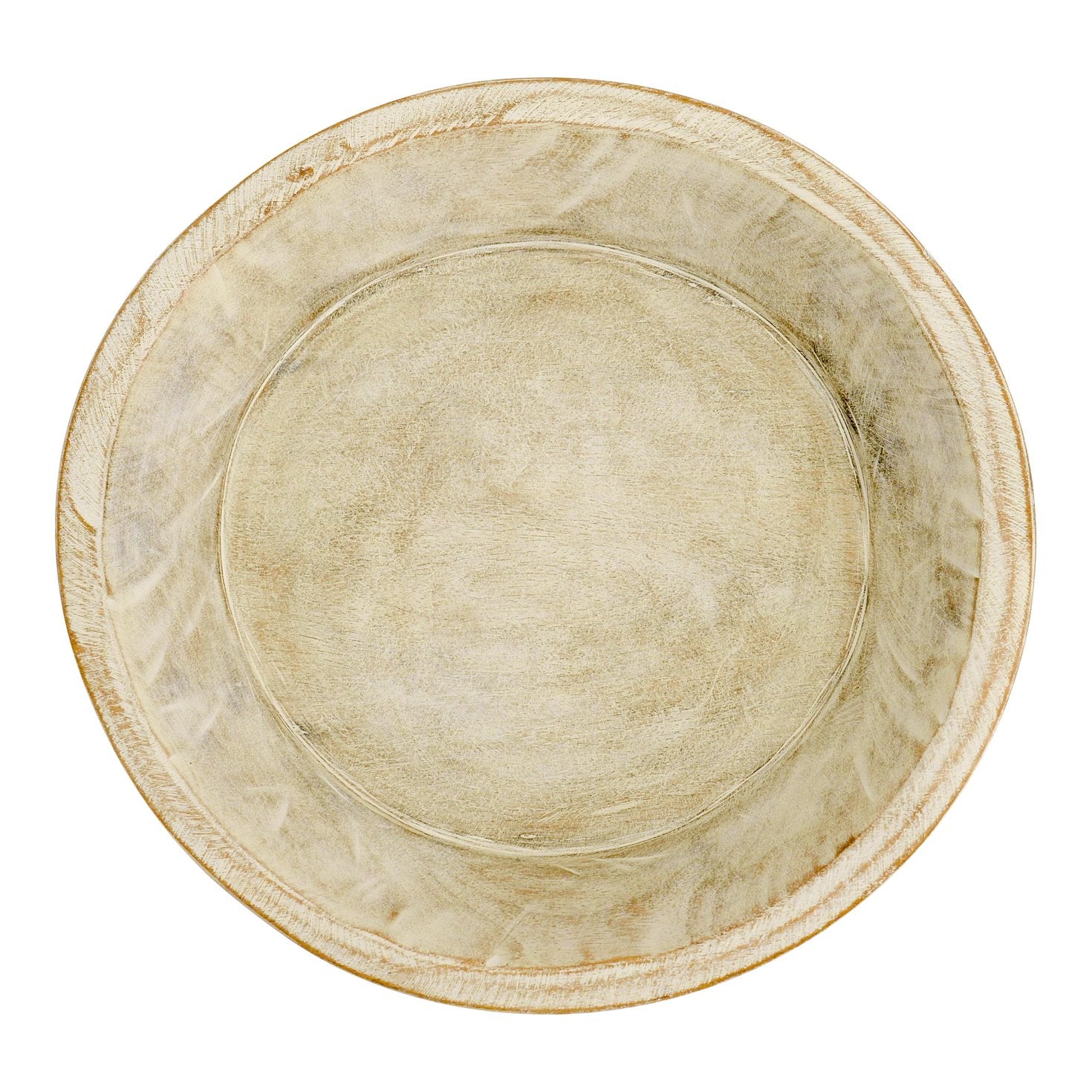Found Dough Bowl, White Wash Small