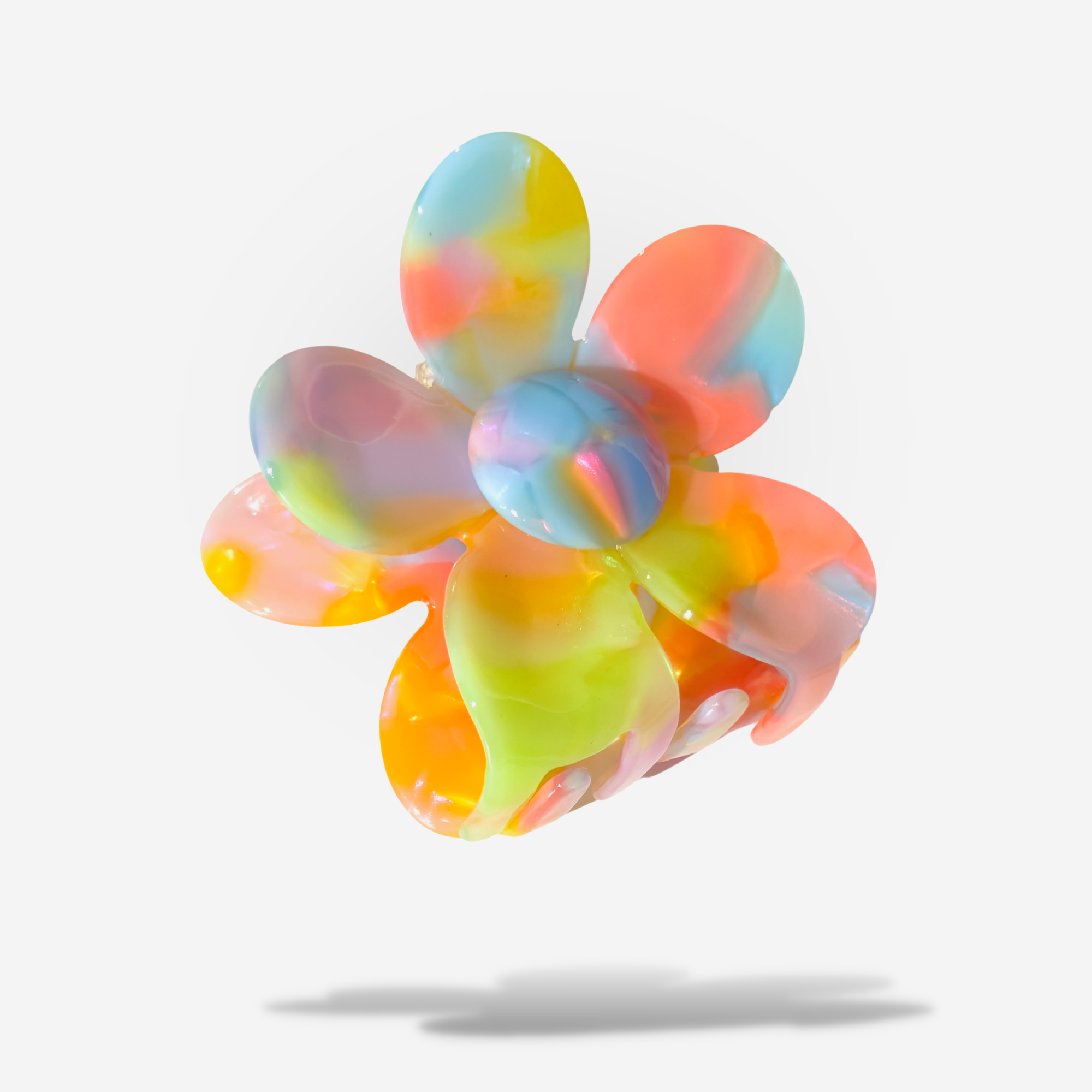 Flower Hair Claw | Rainbow Sherbet