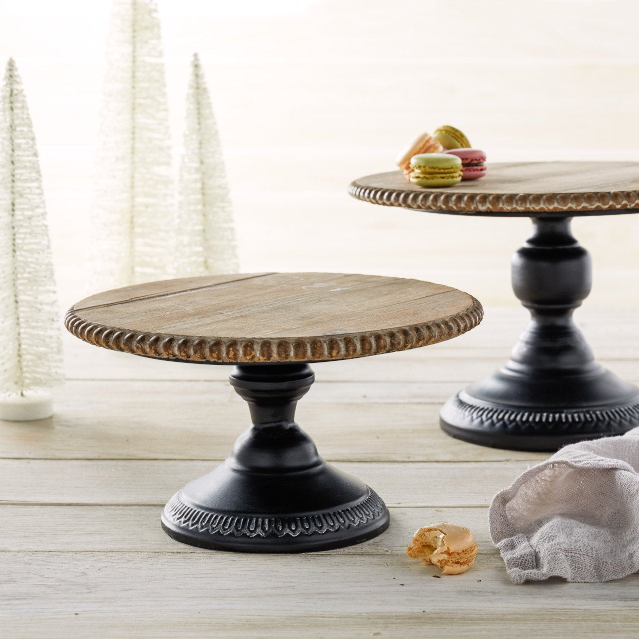 Wood and Metal Pedestals