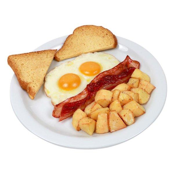 Deluxe Breakfast Bacon & Eggs Plate