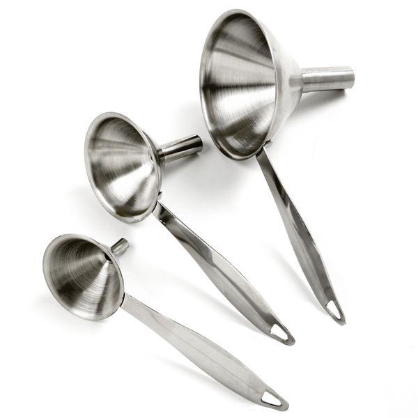 S/3 Stainless Steel Funnels