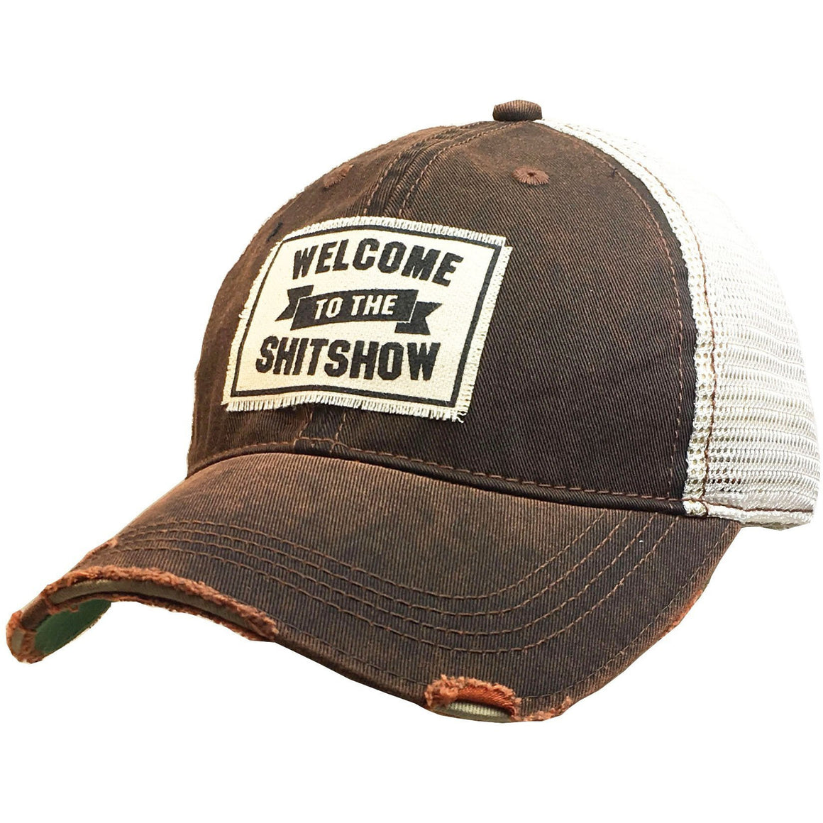 "Welcome To The Shit Show" Distressed Trucker Cap