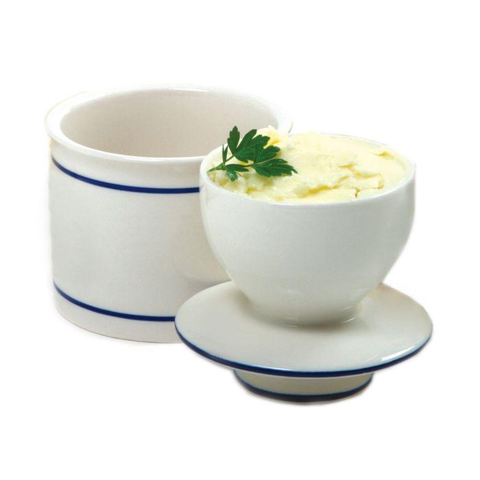 Glazed Stoneware Butter Keeper
