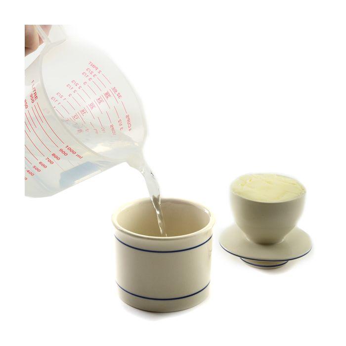 Glazed Stoneware Butter Keeper