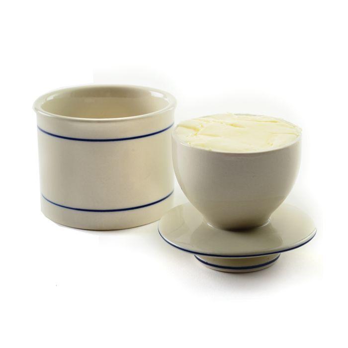 Glazed Stoneware Butter Keeper
