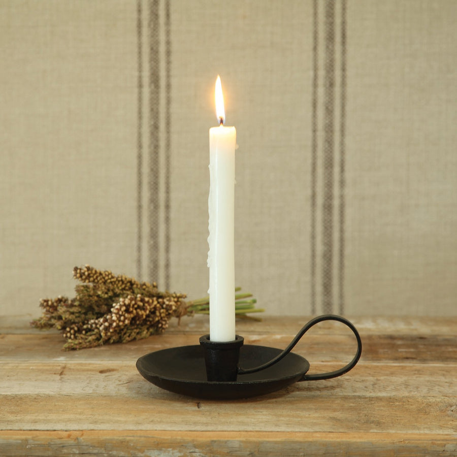 Diedrich Cast Iron Antique Black Taper Holder