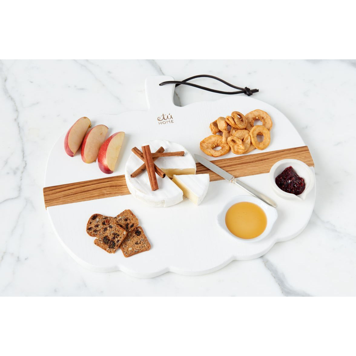White Mod Pumpkin Charcuterie Board - Small