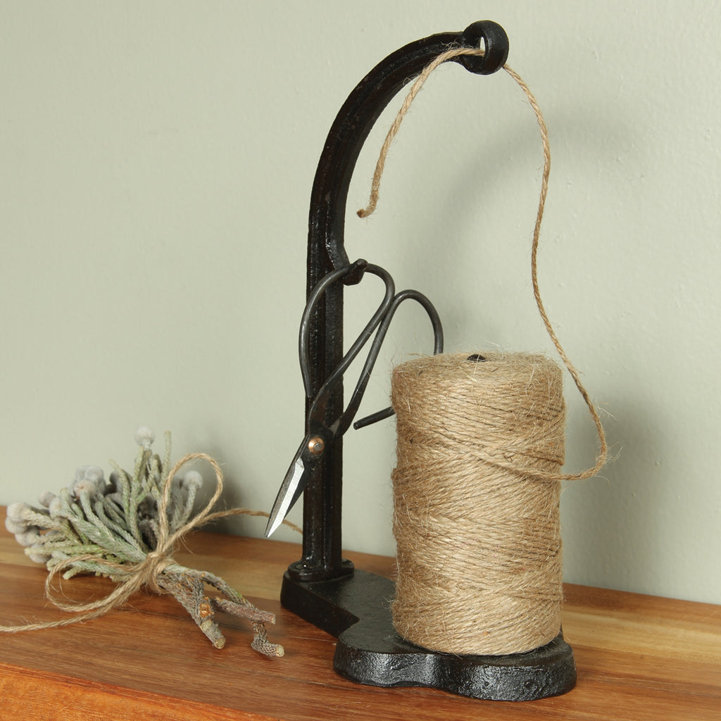 Antique Black Cast Iron Jute Dispenser