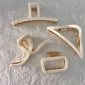 Claw Clips | Ivory+ Gold