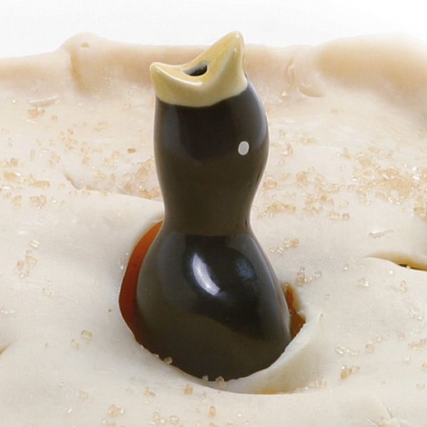 Black Ceramic Pie Bird