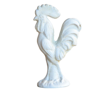 White Cast Iron Rooster