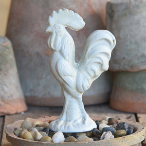 White Cast Iron Rooster