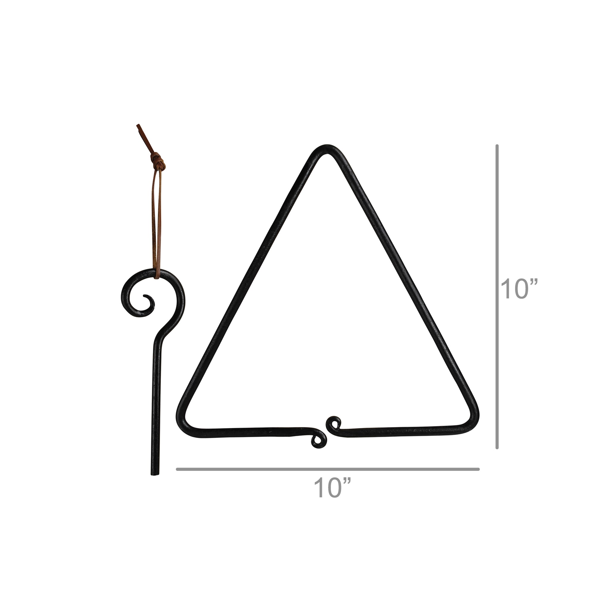 Forged Iron Triangle Dinner Bell - Moss & Embers Home Decorum