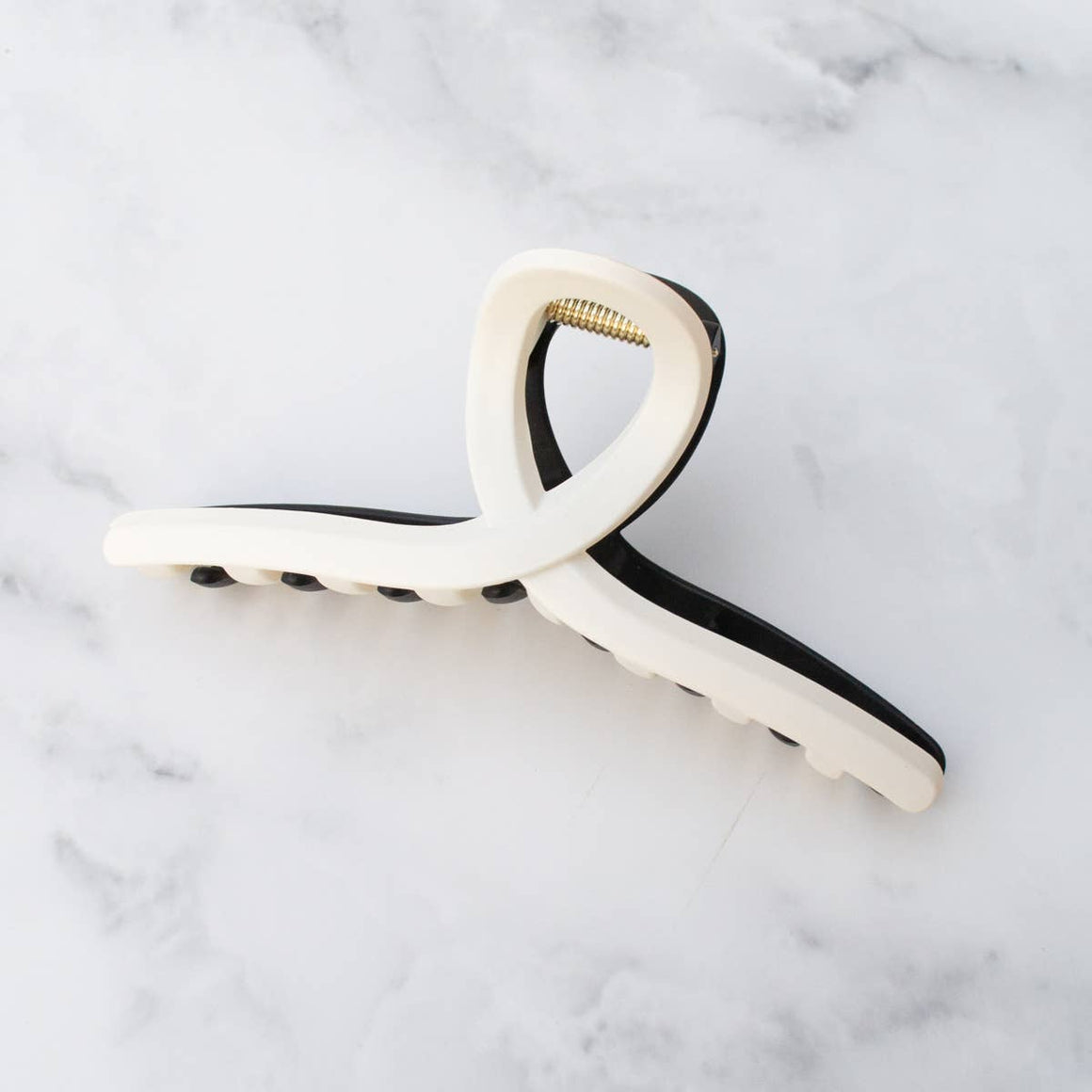 Hair Claw Clip |  French Twist | Black & White