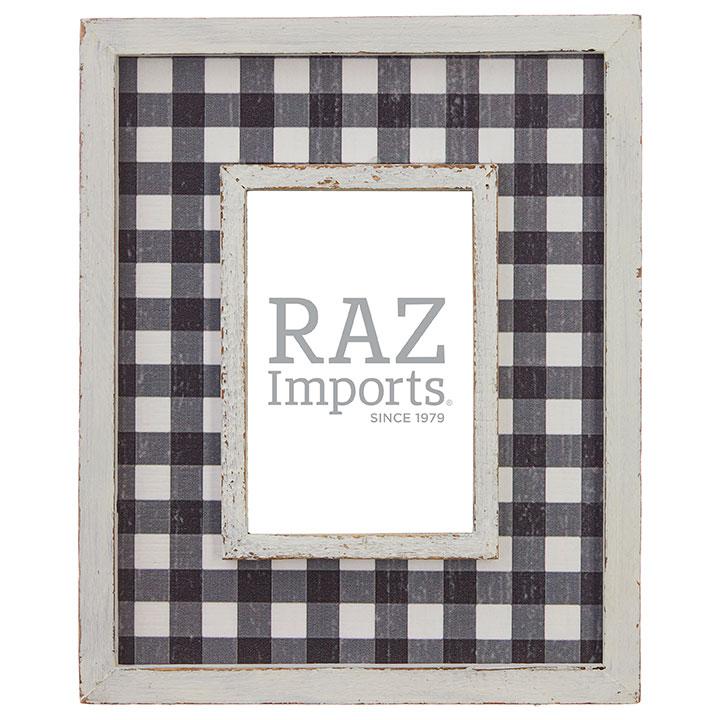 Black & White Checkered Picture Frame