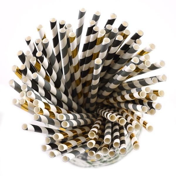 Paper Party Straws Stripes