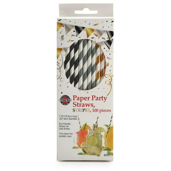 Paper Party Straws Stripes